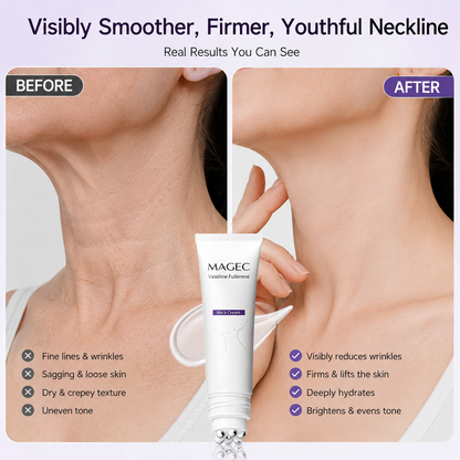 Last Day 49% OFF 🧴 2026 Roller Massage Neck Cream | Firms Neck, Reduces Wrinkles & Double Chin