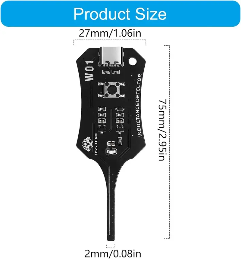 Type-C Inductance Tester – Fast Fault Check Tool for Phone Motherboard Coil & Circuit Board Repair