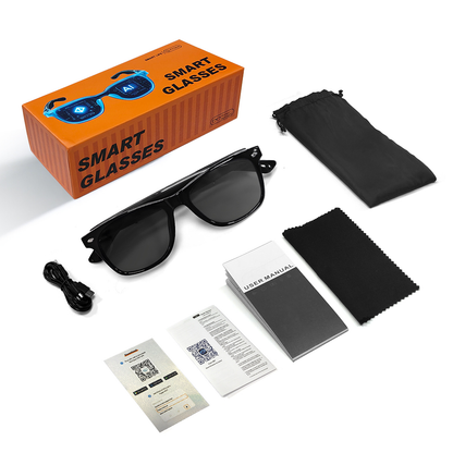 🕶️AI Smart Glasses – Instant Translation & TWS Headphones – HiFi Audio Sunglasses with BT 5.4 🤖