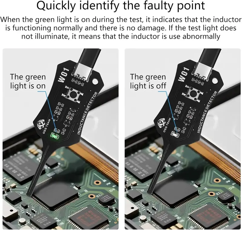 Type-C Inductance Tester – Fast Fault Check Tool for Phone Motherboard Coil & Circuit Board Repair