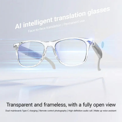 🕶️AI Smart Glasses – Instant Translation & TWS Headphones – HiFi Audio Sunglasses with BT 5.4 🤖