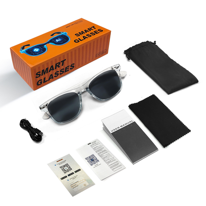 🕶️AI Smart Glasses – Instant Translation & TWS Headphones – HiFi Audio Sunglasses with BT 5.4 🤖