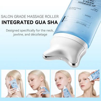 PDRN Sculpting Glass Gel Cream – Gua Sha Jaw Lift, De-Puff & Peptide Glow for Defined Contours