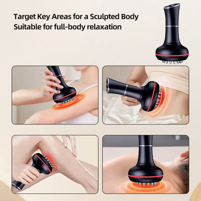 Electric massage brush - FullBody Abdomen, Leg, Back and Shoulder Massage,USB Charging TPE Muscle Soothing