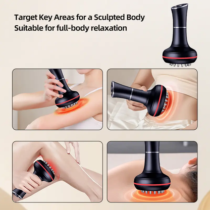 Electric massage brush - FullBody Abdomen, Leg, Back and Shoulder Massage,USB Charging TPE Muscle Soothing