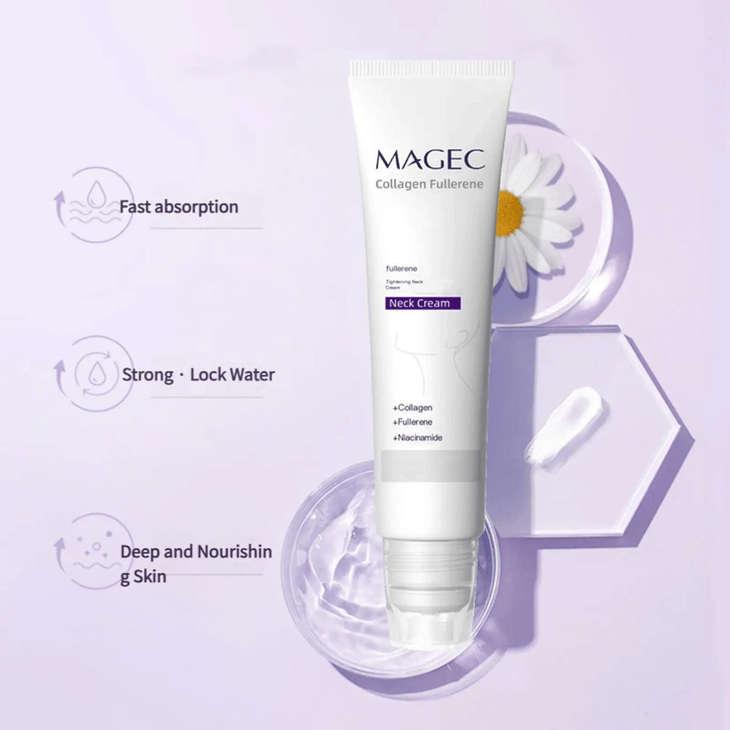 Last Day 49% OFF 🧴 2026 Roller Massage Neck Cream | Firms Neck, Reduces Wrinkles & Double Chin