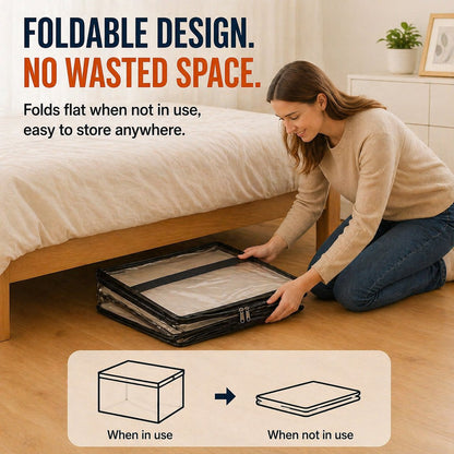 🎁 Last Day Sale 49% 📦Large Heavy-Duty Clear Storage Bag for Clothes, Bedding & Moving